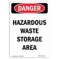 thumbnail image 1 of SignMission OS-DS-A-1218-V-2406 12 x 18 in. OSHA Danger Sign - Hazardous Waste Storage Area, 1 of 1