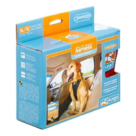 Kurgo Enhanced Strength Tru-Fit Dog Car Harness, Extra Large, Red
