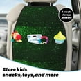thumbnail image 5 of Fuzoiu Green Sparkling Print 2 Pack Kick Mat Back Seat Protector With 3 Storage Pockets, Universal Car Seat Back Organizer For Kids Pets, Waterproof Backseat Protector For Most Car, 5 of 8