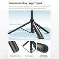 thumbnail image 3 of 91.7-Inch Multi-function Selfie Stick Portable Gimbal Stabilizer with Aluminum Alloy Telescoping Rod Rotatable Ball Head with Anti-shake Handle Phone Clip Tripod Base & Remote Control Compat, 3 of 6