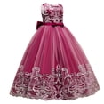 thumbnail image 3 of IDOPIP Flower Girl Lace Tulle Dress for Kids Wedding Bridesmaid Birthday Party Formal Princess Gown, 3 of 7