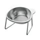 thumbnail image 1 of Cuenco elevado para mascotas de acero inoxidable | Tazón de agua para gatos, plato de comida para perros elevado, base antideslizante, borde ancho fácil manejo | Resistente a la oxidación, 1 paquete, 1 of 2