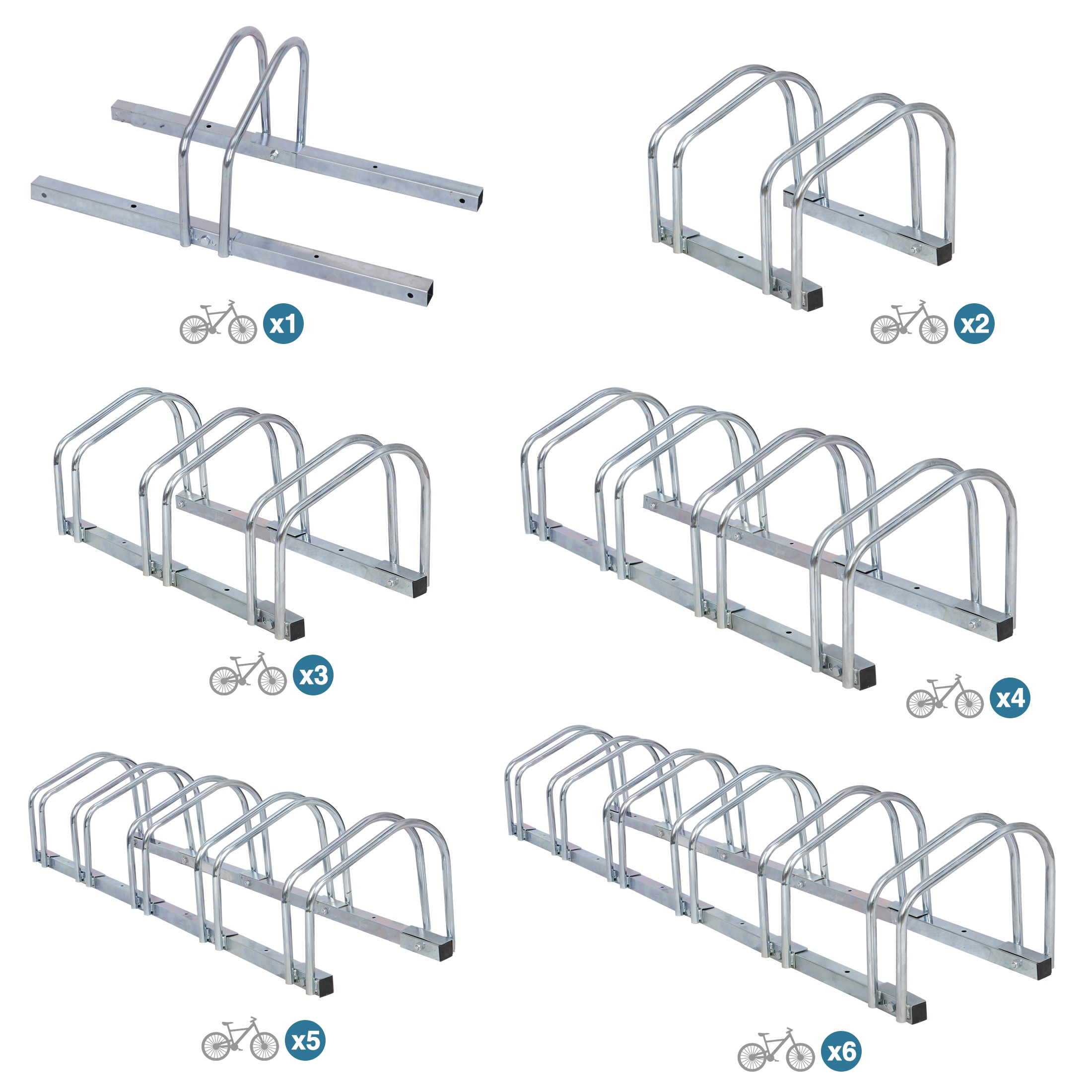 6 bike floor rack