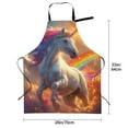 thumbnail image 3 of Zufioo Rainbow Sunset Cloud White Horse Print Adult Waterproof Apron, Cooking Apron, Flower Arranging and Painting Apron-Adjustable Straps, with Pockets, Kitchen Supplies-One Size, 3 of 9