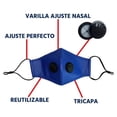 thumbnail image 4 of Cubrebocas Azul Lavable Reusable Kn 95 Filtro Valvula Tapaboca N 95 OnMedics Cubrebocas KN95 válvula Filtro, 4 of 5
