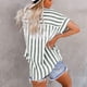 thumbnail image 5 of Camisas de Manga Corta para las Mujeres Impresas Cuello Redondo Blusa Casual, Camisas de Manga Corta para las Mujeres, 5 of 9