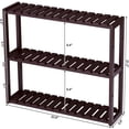 thumbnail image 2 of SONGMICS bamboo bathroom shelves, 3-Tier Storage Shelf Rack, Brown, 2 of 8