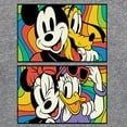 thumbnail image 3 of Disney - Mickey & Friends - Retro Blocks - Mickey, Minnie, & Goofy - Toddler And Youth Girls Raglan Graphic T-Shirt, 3 of 5