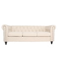 thumbnail image 2 of Home Square Living 2 Piece Microfiber Living Room Sofa Set in Cream, 2 of 9