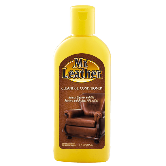 Mr. Leather Cleaner and Conditioner (8 oz) - Restores & Protects All Leather with Natural Oils - Hydrating and Water-Repelling Cream for Couches, Car Interior, Shoes, and Bags