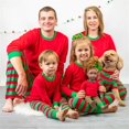 thumbnail image 1 of Pyjama Rayé de Noël Assorti pour Enfants et Adultes en Famille, Vêtement de Nuit, 1 of 3