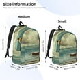 thumbnail image 3 of Rateoe Serene Coastal Blue Sky Pattern Canvas College Laptop Backpack,Travel Daypack,Durable Rucksack Travel Notebook Bag School Backpack Book Bag for Men Women-Small, 3 of 7