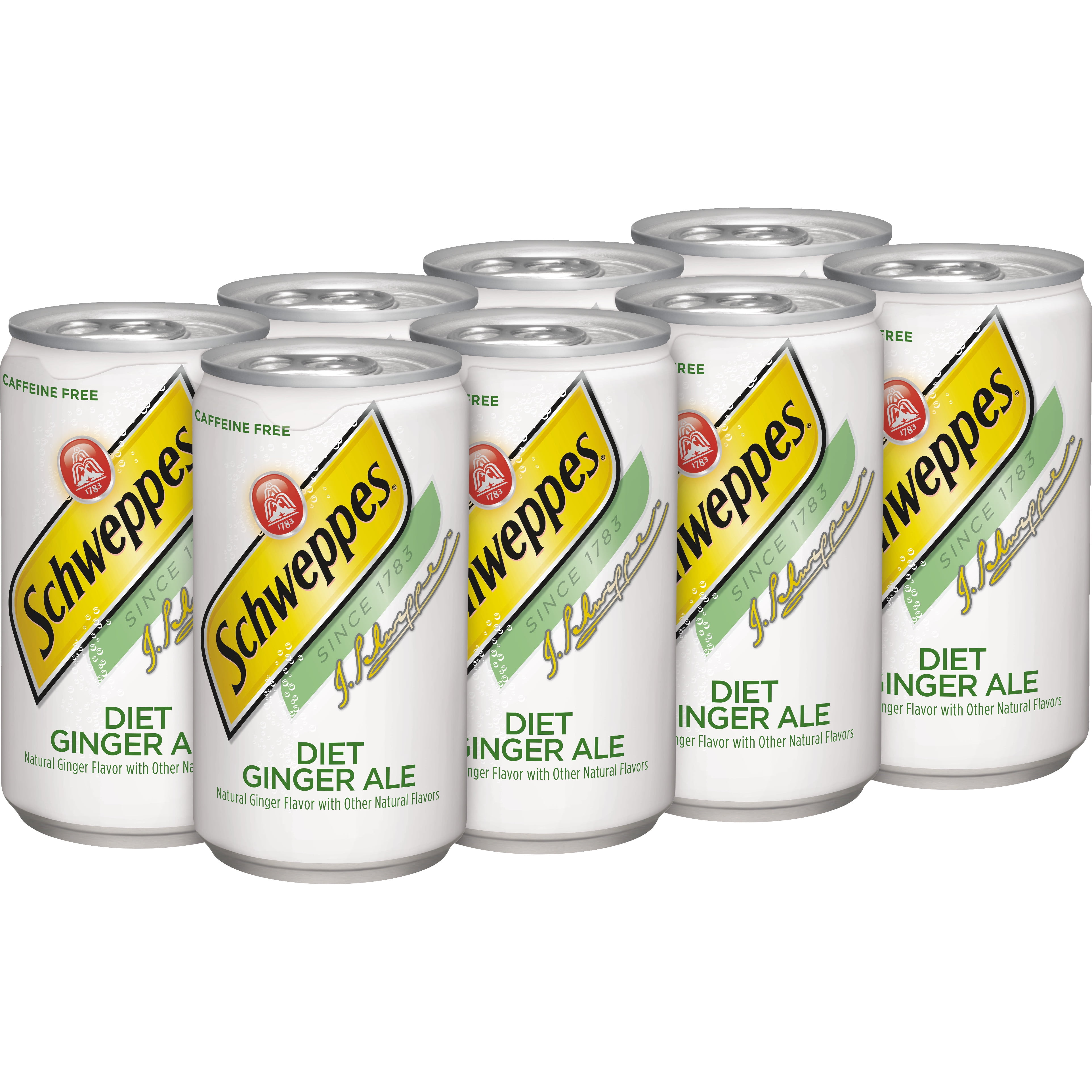Schweppes Caffeine-Free Diet Ginger Ale, 7.5 Fl. Oz., 8 Count