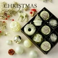 6/8/10CM Christmas Ball Ornaments Cream Green Christmas Tree Party