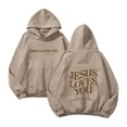 thumbnail image 2 of TIANZEN Womens Casual Long Sleeve Graphic Tee Shirts Hooded Sweatshirts Pullover Tops For Women Tunic Jacket, 2 of 6
