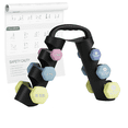 thumbnail image 1 of Set de 6 Mancuernas en par  de 1 Kg, 2 Kg, 3 kg con Estante Porta Mancuernas de Neopreno Cardio Beat, 1 of 4