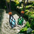 thumbnail image 3 of Adjustable Necklace Cord Empty Stone Holder for making beading Pendant DIY Craft Brown, 3 of 9