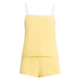 thumbnail image 6 of Joyspun Women's Jersey Picot Cami Top and Shorts Pajama Set, 2-Piece, Sizes XS-3X, 6 of 6