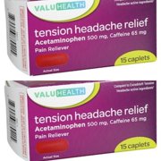 2 Tension Headache Relief 15 Caplets Each