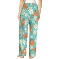 thumbnail image 4 of PISONIC Cute Sloth on Floral Tree Printed Women's Pajama Pants, Comfy Pajama Bottoms With Pockets&Drawstring, 4 of 7