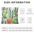thumbnail image 5 of HENGT  Cactus Throw Pillow Covers  Set of  Soft Boho Succulent Cushion Covers Pillow Cases for Couch Sofa Bedroom Car Botanical Green Plants Decorative Throw Pillowcases, 5 of 5