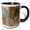 Black/White, variant on 3drose, Chic Brown and Image of Copper Grunge Tiger Stripe Pattern, 15oz Mug