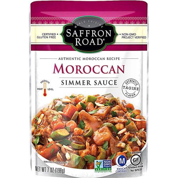 Saffron Road Gluten Free Simmer Sauce Moroccan Tagine 7 oz Walmart