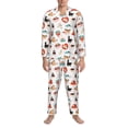 thumbnail image 3 of Cauagu funny cats celebrating Valentine's Day Print Men's Long-Sleeve Pajama Set,Soft Button-Front 2Pjs for Men Long Sleeve Men’s Sleepwear-Large, 3 of 7