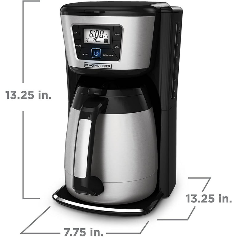 BLACK+DECKER 12-Cup Black/Silver Residential Drip Coffee Maker in the Coffee  Makers department at