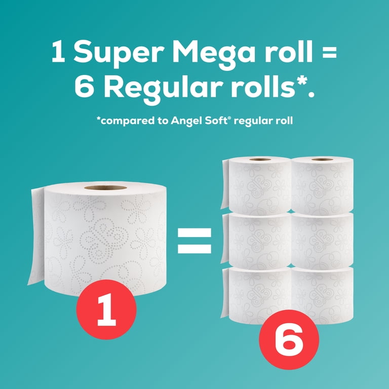 Angel Soft Mega XL Toilet Paper, 12 Rolls photo 3