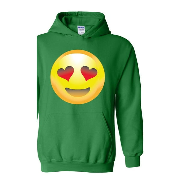 IWPF Unisex Emoji HeartShaped Eyes Hoodie Sweatshirt