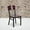 Mahogany Wood Back/Mahogany Wood Seat/Black Metal Frame, variant on Emma + Oliver Black 4Square Back Metal Dining Chair/Mahogany Back, Burgundy Seat