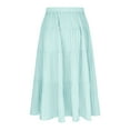 thumbnail image 6 of LNWUY Girl's Summer Casual Smock Layered Tiered Maxi Skirt High Waisted A Line Flowy Half Skirts with Pockets Blue 4-5Years, 6 of 9