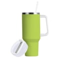 thumbnail image 2 of Ryvnso 40 oz Tumbler with Handle and Straw Insulated Stainless Steel Travel Mug with Lid Green Pattern, 2 of 9