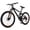 Jet Black, variant on Hykolity Mountain Bike 24 Inch, 21 Speed MTB for Adult Men Women, Full Suspension, Aluminum Frame, Dual Disc Brakes Outdoor Cycling Bicycle, Teal Blue