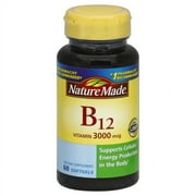 Nature Made B-12 Vitamin 3000 mcg Liquid Softgels 60 Each - (Pack of 6)