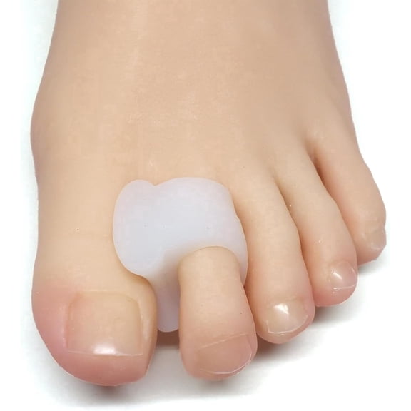 Zentoes Orthopedic Pack of 4 Toe Separators and Spreaders for Bunion, Overlapping Toes and Drift Pain Relief, Soft Silicone, White
