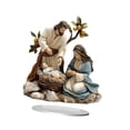 thumbnail image 2 of Belén navideño, decoración de mesa 2D para hogar, decoración de escritorio coleccionable, exhibición de belén para centro de mesa de interior., 2 of 6
