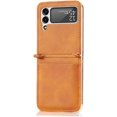 thumbnail image 6 of for Samsung Galaxy Z Flip4 Phone Case with Card Holder, PC Hard Shockproof Back Cover Slim Durable Protective PU Leather Phone Case for Samsung Galaxy Z Flip 4 5G PZ Brown, 6 of 7