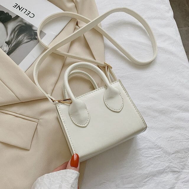 LHSHID Fashion Small Shoulder Bags For Women Solid Color Pu Leather Mini Crossbody Messenger Bag Female Summer Handbag Purse Totes