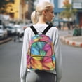 thumbnail image 7 of FORMRS Mini Backpack Purse for Women Travel Daypack Casual Shoulder Bag, Vibrant Leaves Pattern, 7 of 7