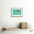 thumbnail image 2 of World Map with Landmarks and Animals Art Print Framed Poster Wall Decor 9x7 inch, 2 of 5