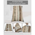 thumbnail image 7 of Farmhouse Teal Brown Pillow Covers King Size, Country Ombre Wooden Soft Bed Throw Pillowcases Breathable Cooling Long Lumbar Body Pillow Sham Cover for Bed Sofa 20''x40'', 7 of 7