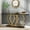 Black & Gold, variant on Finmind 70.9 Inch Extra Long Sofa Table, Console Table with Faux Marble Tabletop, Modern Long Entryway Table with Metal Frame, Black & Gold