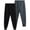 Charcoal/Black, variant on Quad Seven Boys Sweatpants Cozy Lightweight Fleece Athletic Joggers and Cargo Pants 2 Pack