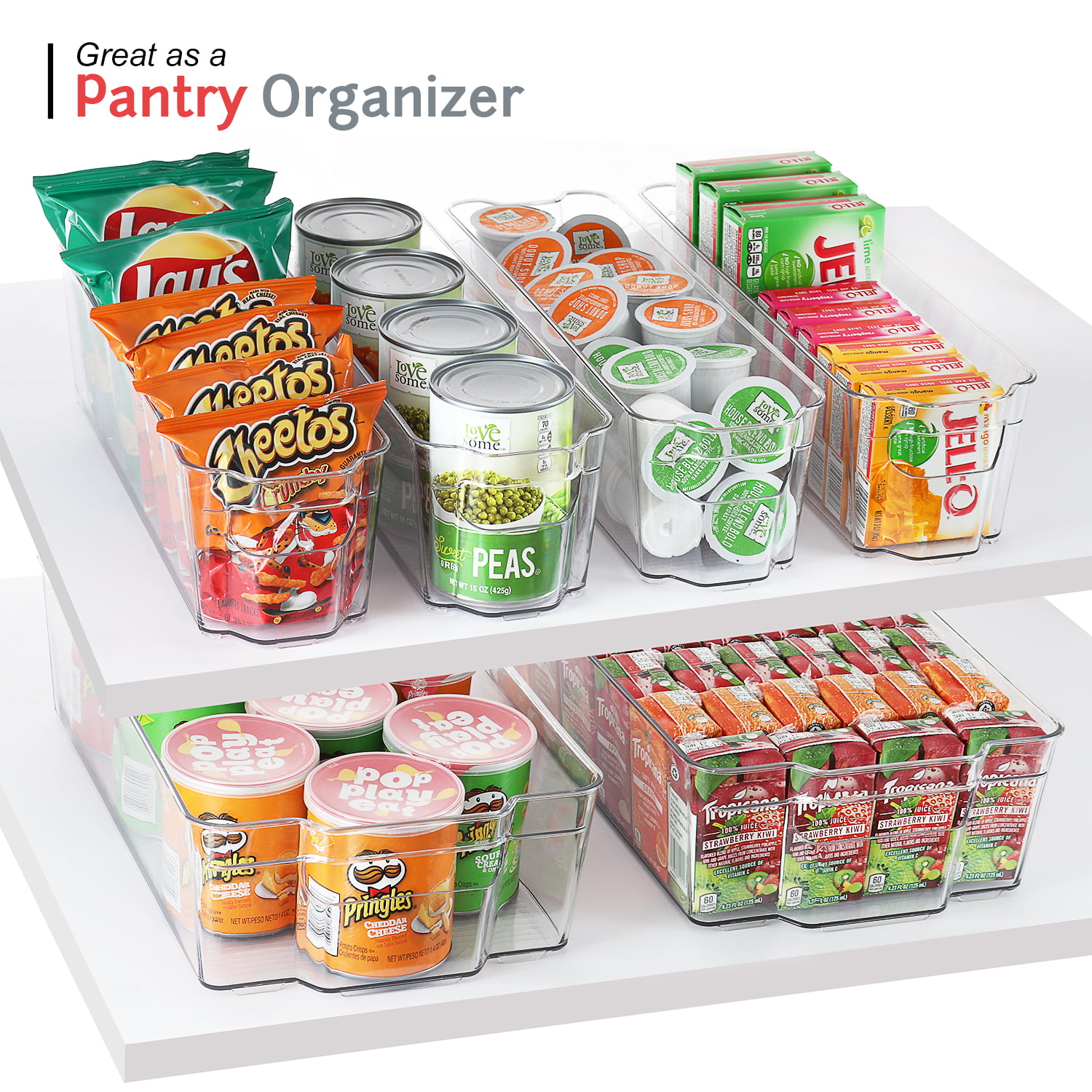 smartified Fridge Organizer Bin with Lid & Removable Dividers - Stackable  Multipurpose for Teabags, Art & Crafts - Kitchen Pantry Refrigerator  Freezer 
