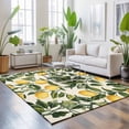 thumbnail image 3 of Area Rugs 5'x7', Lemon Leaves Carpet Runner Indoor Outdoor Rugs Home Decor Aesthetic, Farm Botancal Planr Leaf Green Yellow Non Slip Mats Washable Accent Rug for Living Room Bedroom, 3 of 8