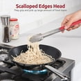 thumbnail image 5 of 18/8 Stainless Steel Kitchen Tongs: U-Taste 7+9+12 inch Heat Resistant Cooking Tong with Sturdy Metal Tips & Non Slip Silicone Handle & Smooth Locking for Serving BBQ (Set of 3, Red), 5 of 10