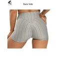 thumbnail image 6 of PULLIMORE Women High Waist Yoga Shorts Textured Butt Lifting Summer Hot Pants For Beach Sport Gym (XL, Gray), 6 of 10