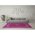 thumbnail image 3 of Ahgly Company Indoor Round Medallion Pink Traditional Area Rugs, 8' Round, 3 of 4